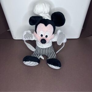 Vintage Disney Chef Mickey Mouse Bean Bag Plush 10”